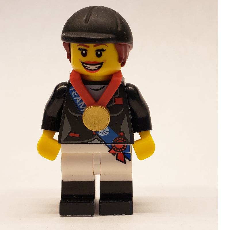 Horseback Rider, Team GB (CMF) — minifigure detail