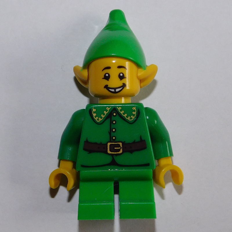 Holiday Elf (CMF) — minifigure detail