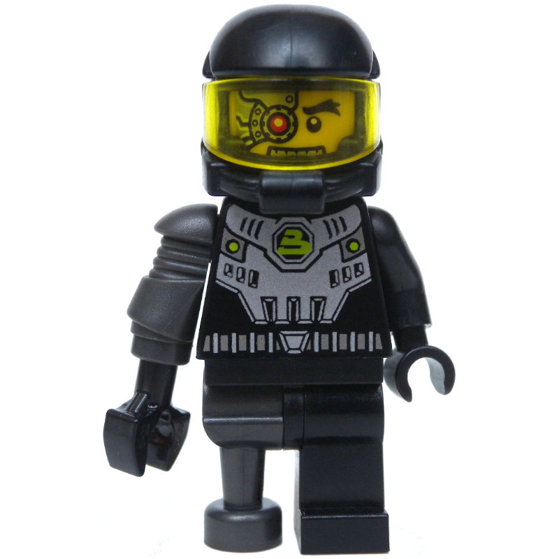Space Villain - Pearl Dark Gray Peg Leg — minifigure detail