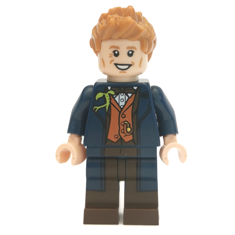 Newt Scamander, Long Dark Blue Coat (CMF) — minifigure detail