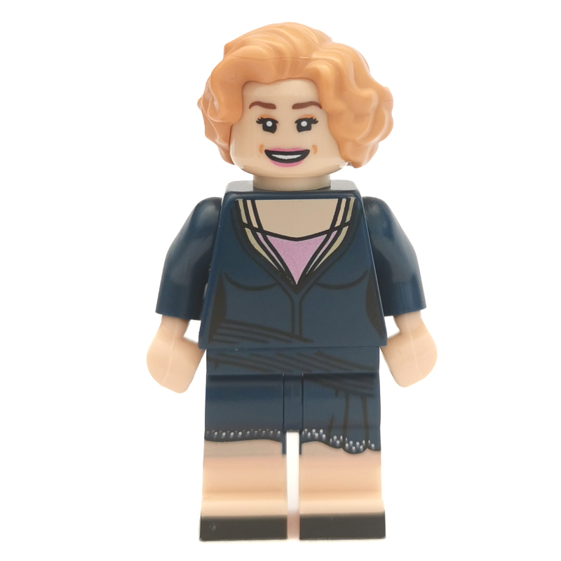 Queenie Goldstein, Dark Blue Outfit (CMF) — minifigure detail