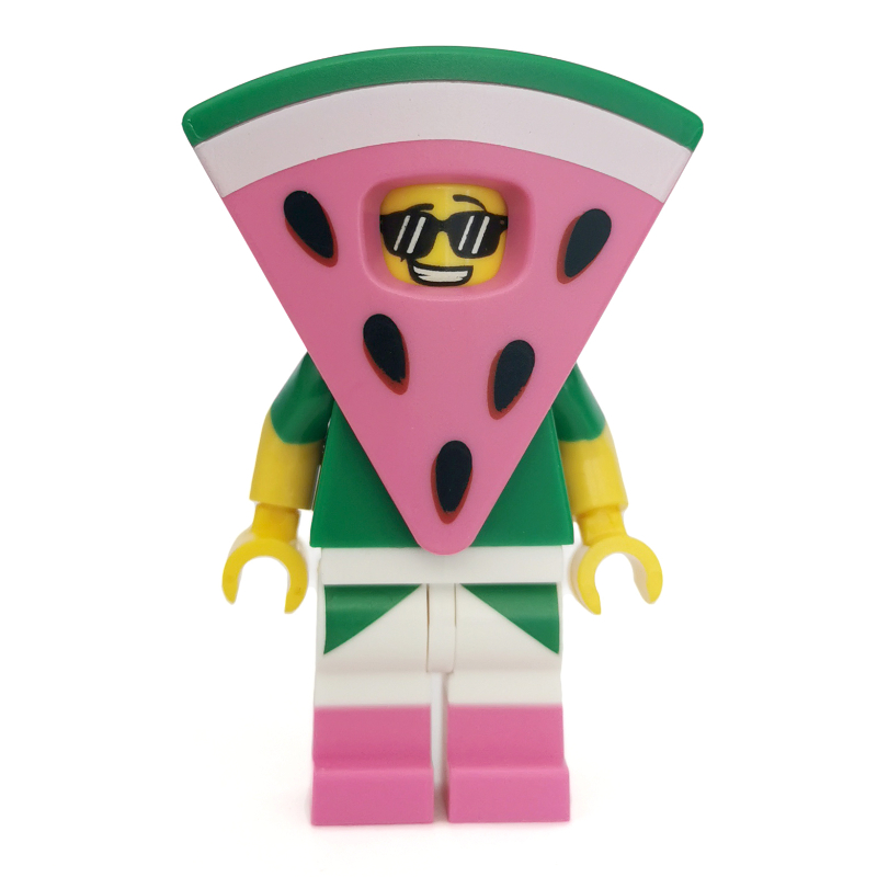 Watermelon Dude (CMF) — minifigure detail