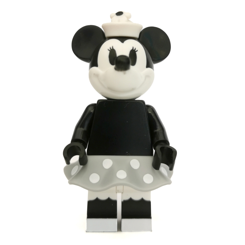 Minnie Mouse, Black and White (CMF) — minifigure detail
