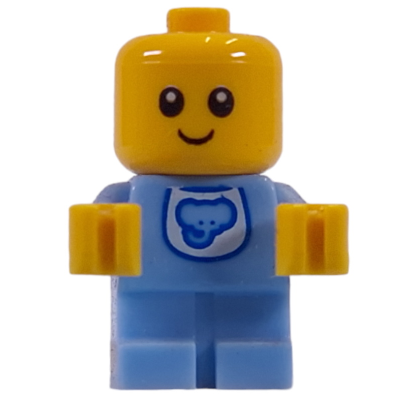 Baby, Bright Light Blue Body, Bib — minifigure detail