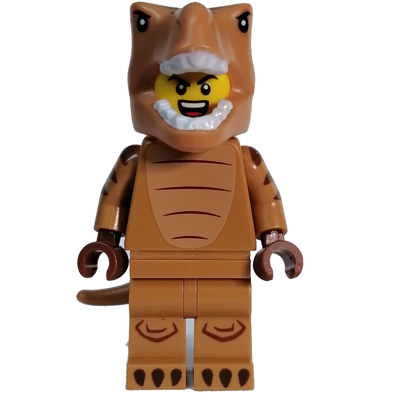 T-Rex Costume Fan - Minifigure — minifigure detail