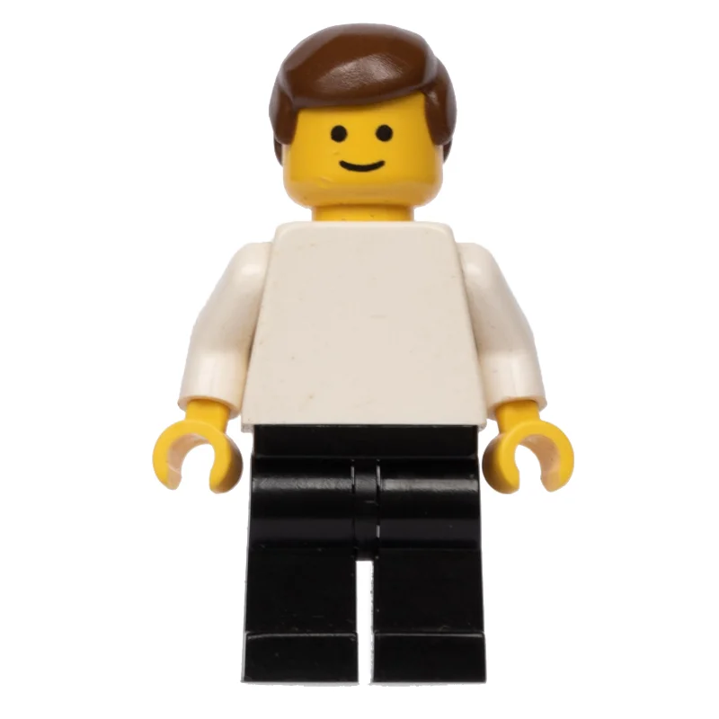 Man, White Torso, Black Legs, Brown Hair