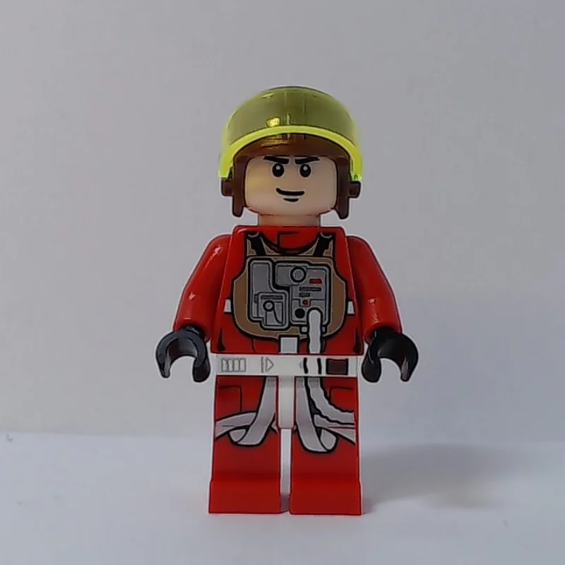 Rebel Pilot B-wing, Red Flight Suit, Reddish Brown Helmet