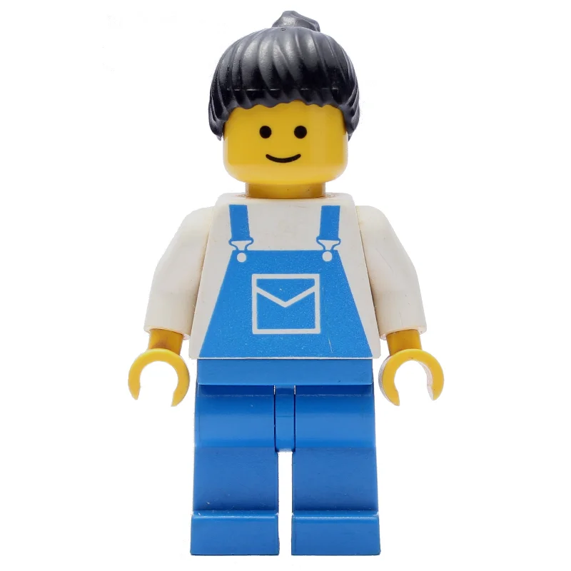 White Torso, Blue Overall, Black Hair
