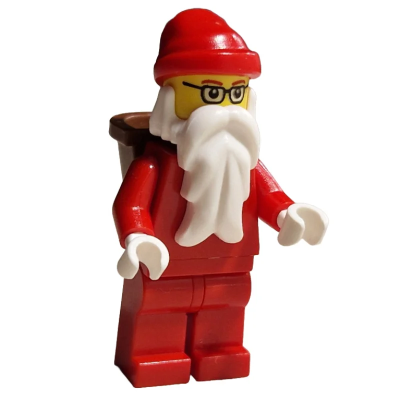 Santa, Plain Red with Back Basket, Glasses
