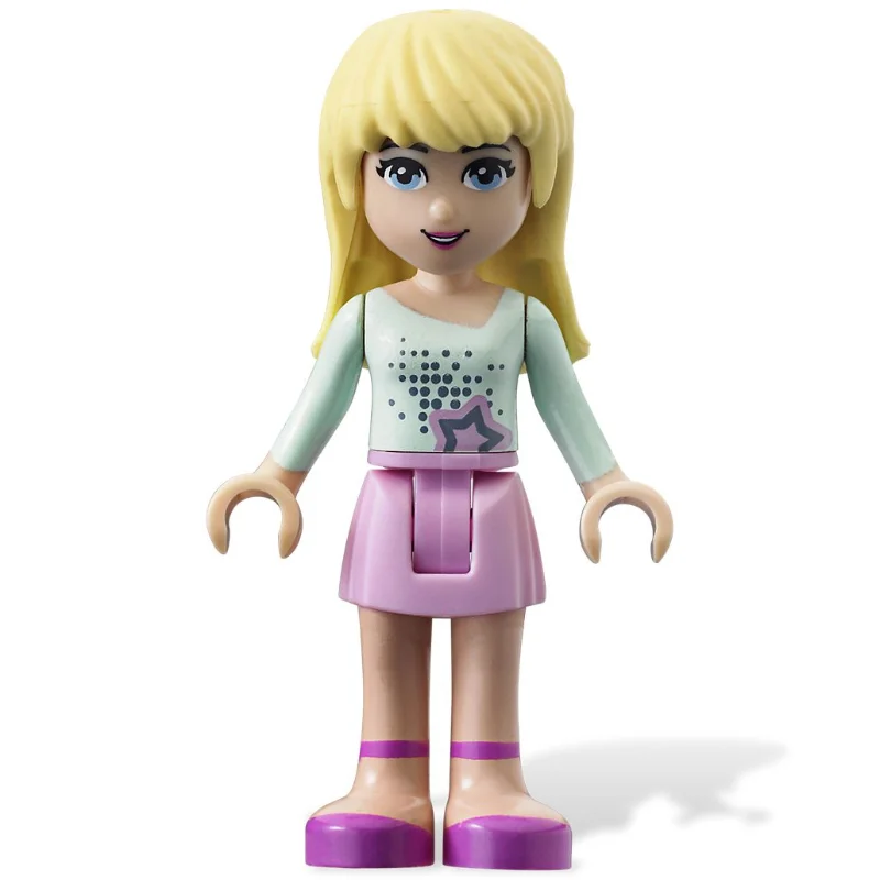 Stephanie - Light Aqua Top, Bright Pink Skirt