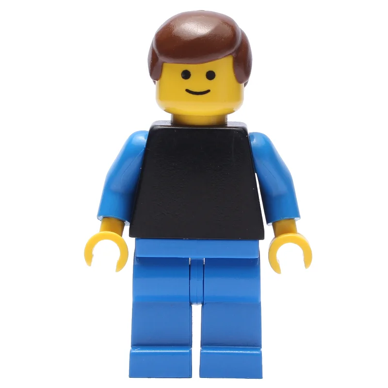 Man, Black Torso with Blue Arms, Blue Legs, Brown Hair