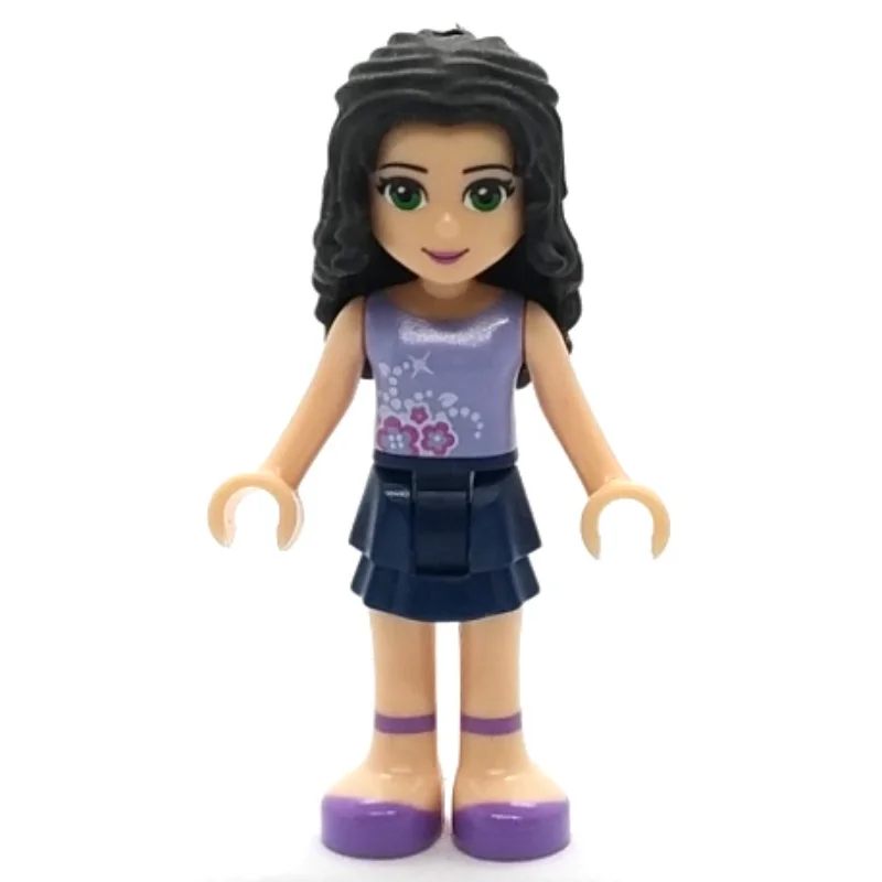 Emma - Lavender Top, Dark Blue Skirt
