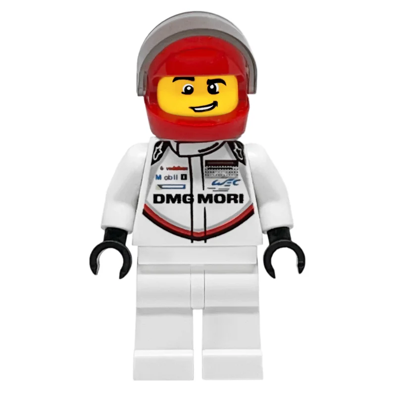 Race Driver, White Torso, White Legs, Red Helmet, Porsche