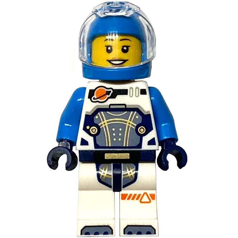 Astronaut, White and Dark Blue Spacesuit, Dark Azure Helmet, Earpiece
