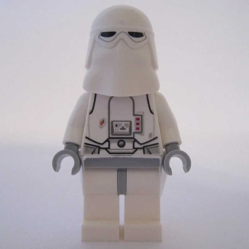 Snowtrooper, Light Bluish Gray Hips, Neck Bracket with Printed 1 x 1 Tile and 1 x 1 Plate with Clip Light, Kama