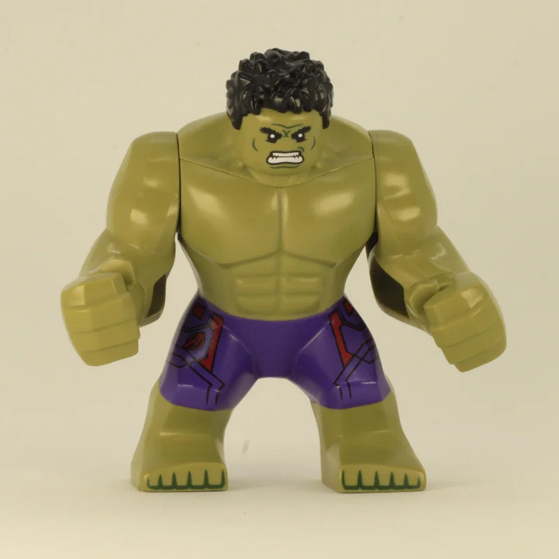 Hulk (Big Fig), Black Hair, Dark Purple Pants with Print