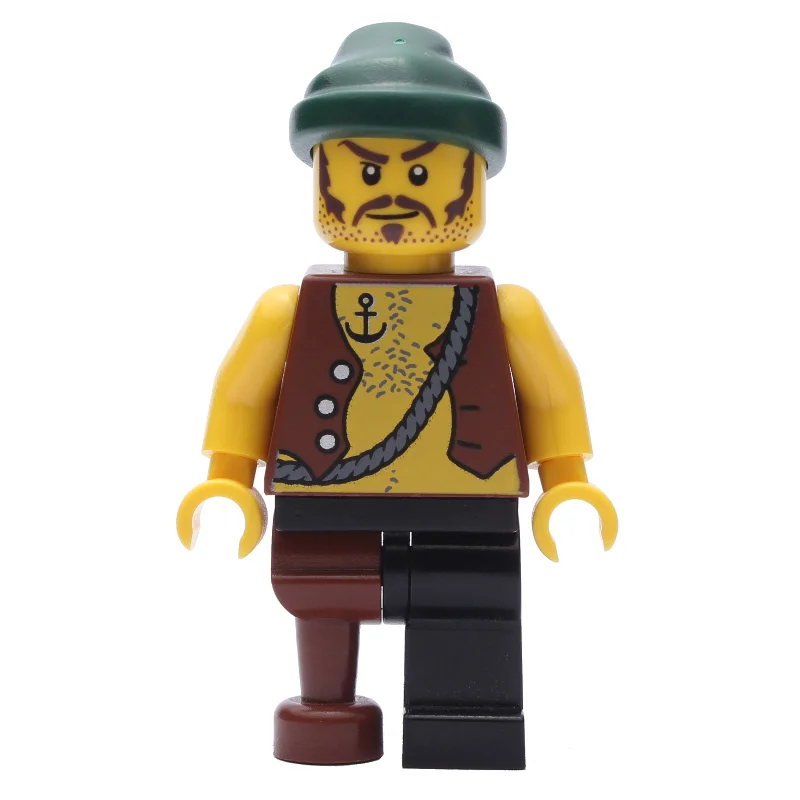 Pirate with Peg Leg and Dark Green Hat