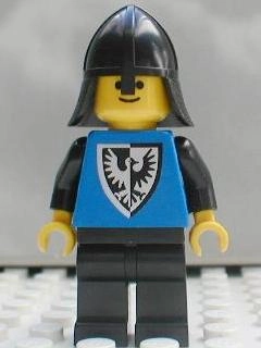 Knight (Black Falcon) - Black Legs, Black Hips, Pointed Shield, Neck-Protector