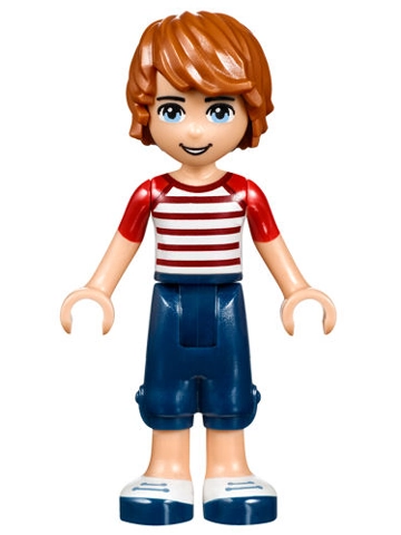 Julian - White/Red Shirt, Dark Blue Trousers