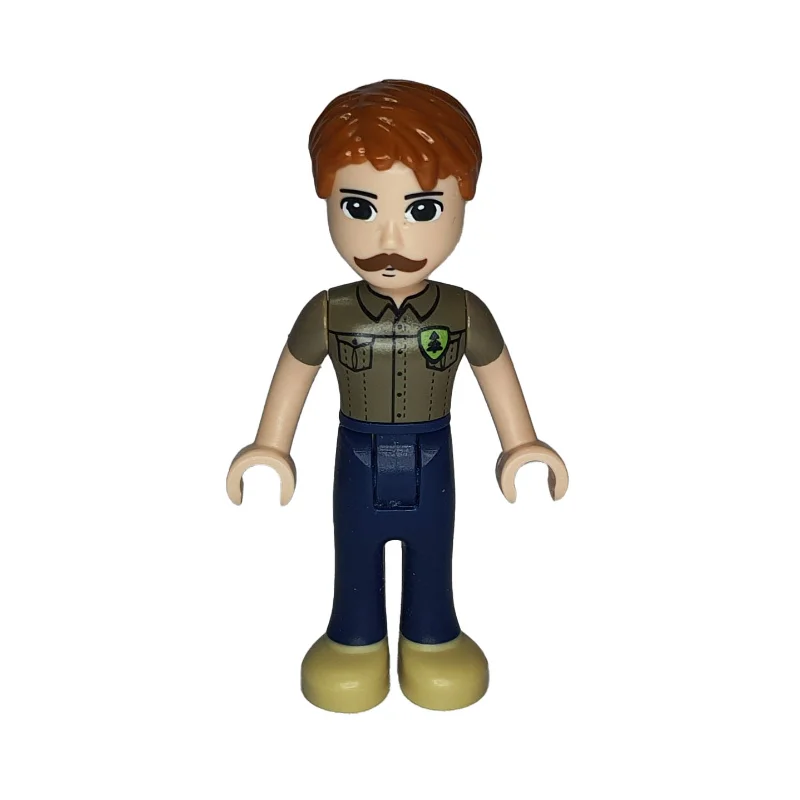 Angus - Dark Tan Shirt, Dark Blue Trousers