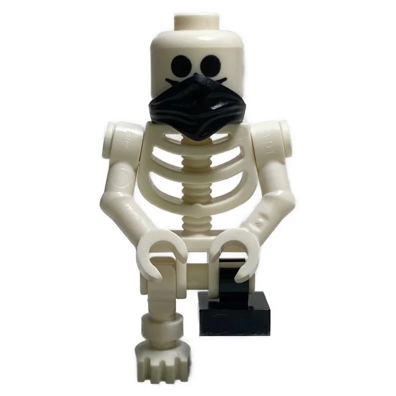 Skeleton, Standard Face, Bandana, Short Black Leg
