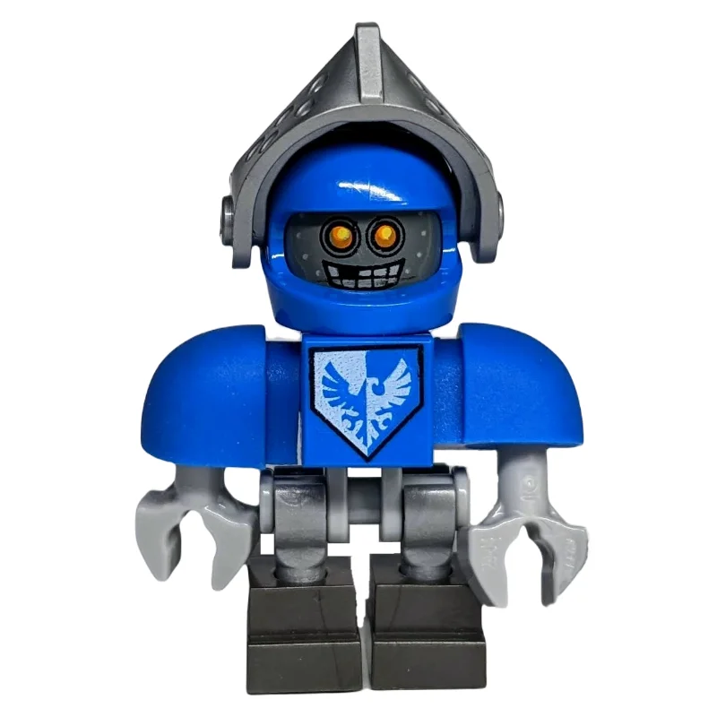 Clay Bot with Blue Helmet with Silver Visor