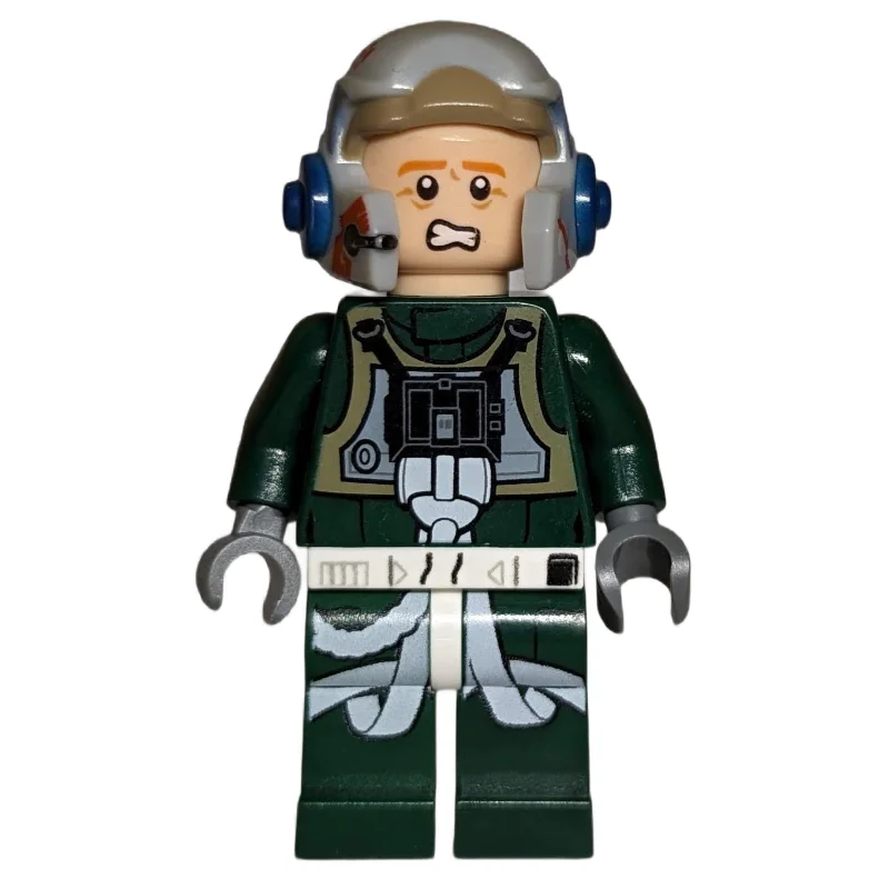 Rebel Pilot A-wing, Dark Green Uniform, Sand Blue Helmet Stripe