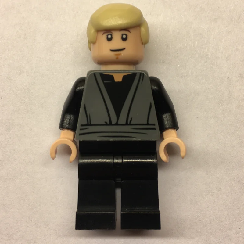 Luke Skywalker, Dark Bluish Gray Robes, Tan Hair, Dual Sided Head