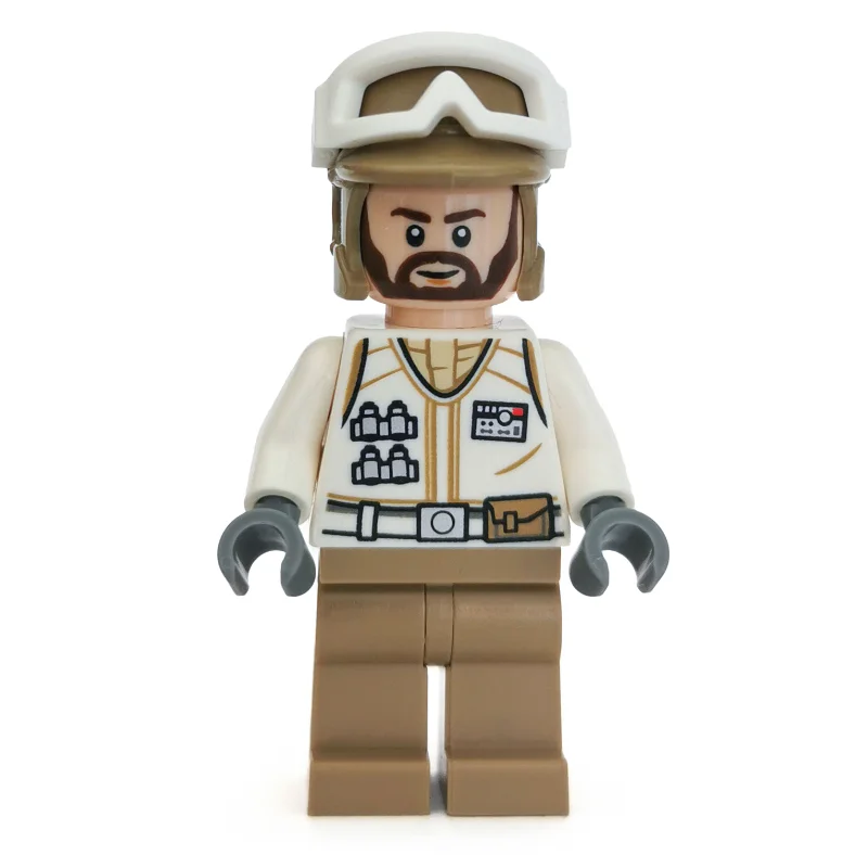 Rebel Trooper in Hoth Uniform, Dark Tan Hat, Dark Brown Beard