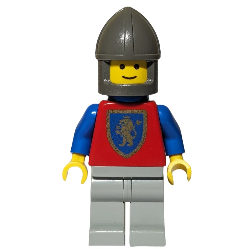 Knight (Crusader Lion) - Light Gray Legs, Plastic Cape