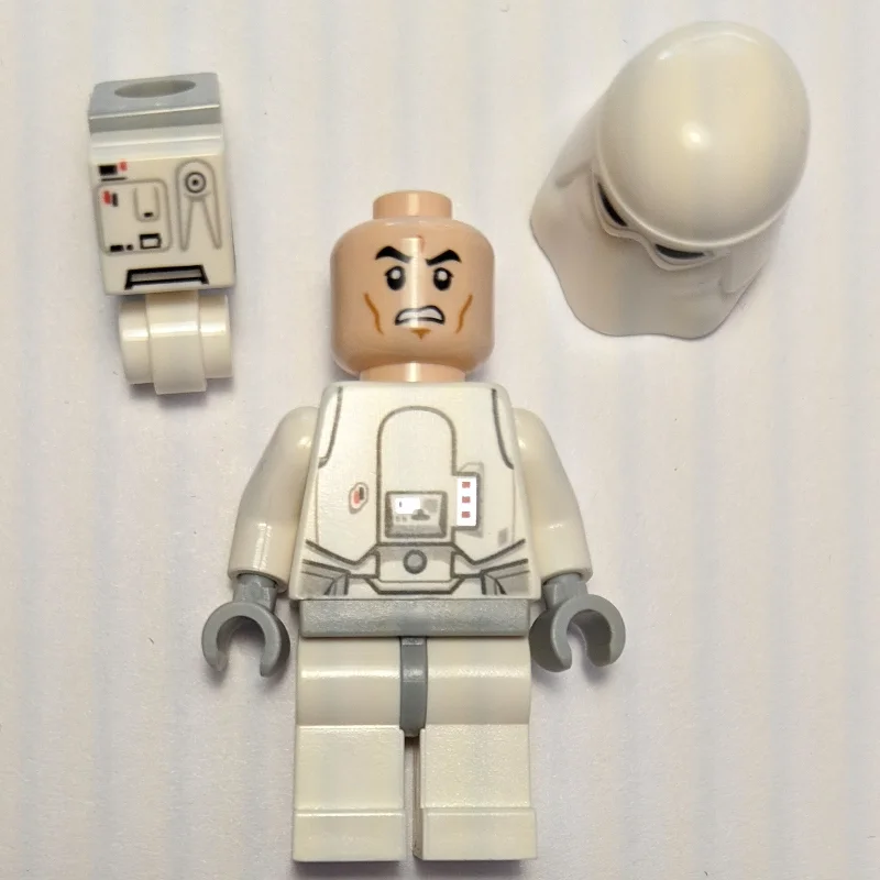 Snowtrooper, Light Bluish Gray Hips, Neck Bracket with Printed 1 x 1 Tile and 1 x 1 Plate with Clip Light