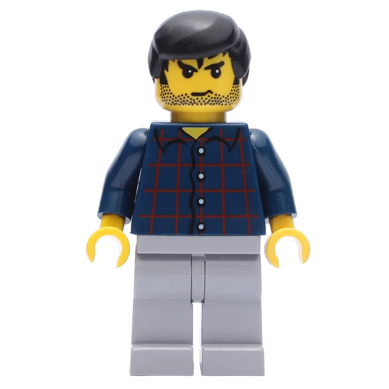 Man - Dark Blue Plaid Torso, Light Bluish Gray Legs