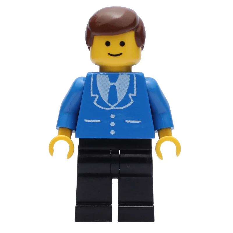 Man - Blue Jacket, Black Legs