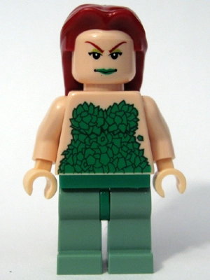 Poison Ivy with Light Nougat Shoulders and Arms and Dark Red Straight Hair