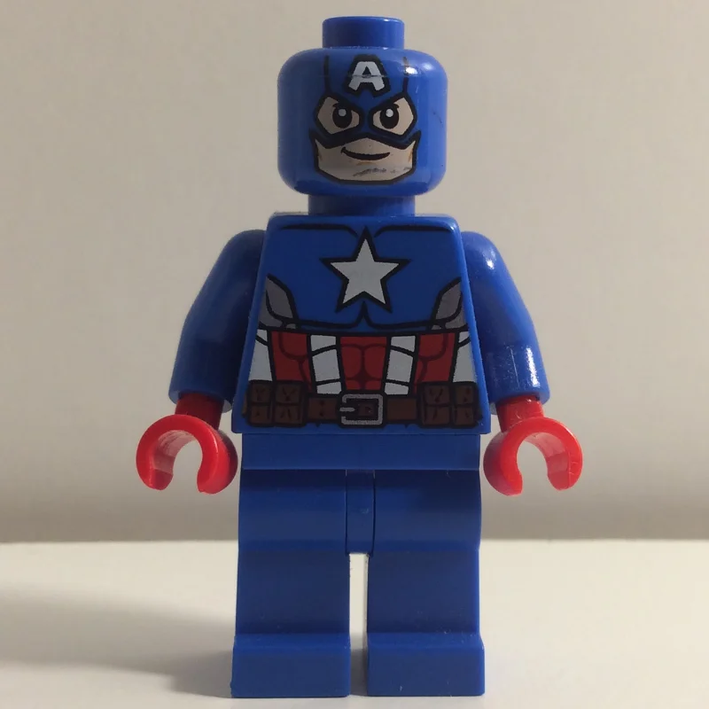 Captain America in Blue Suit and Plain Blue Legs