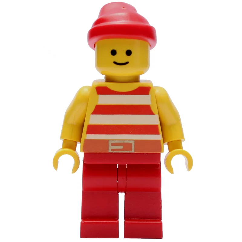 Pirate - Red Stripes, Red Legs, Red Bandana
