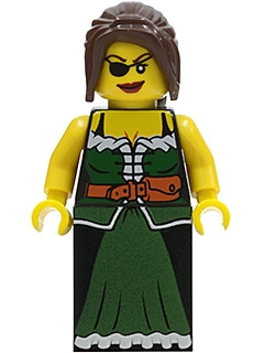 Pirate - Female, Skirt, Dark Brown Hair