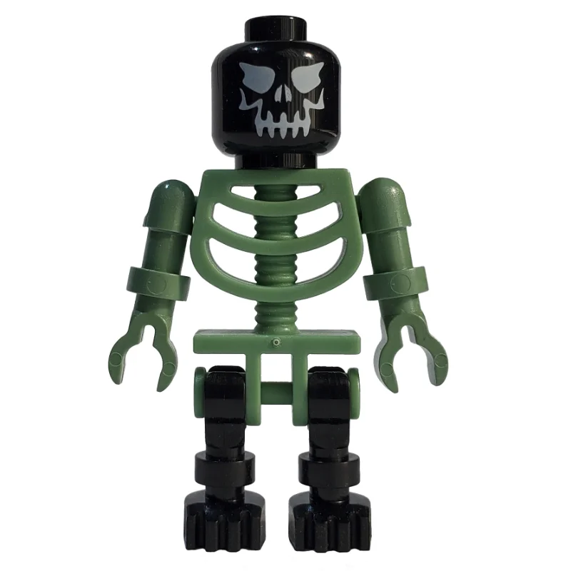 Skeleton, Evil Face, Black and Sand Green