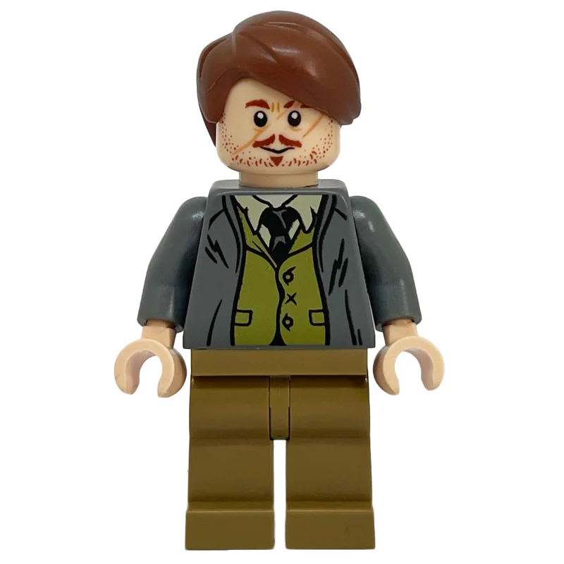 Remus Lupin, Dark Bluish Gray Jacket over Olive Green Vest