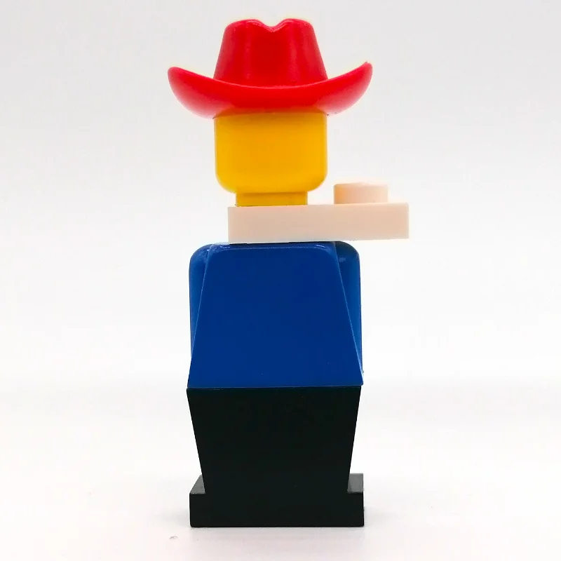 LEGOLAND Blue Torso, Black Legs, Red Cowboy Hat, White Scarf