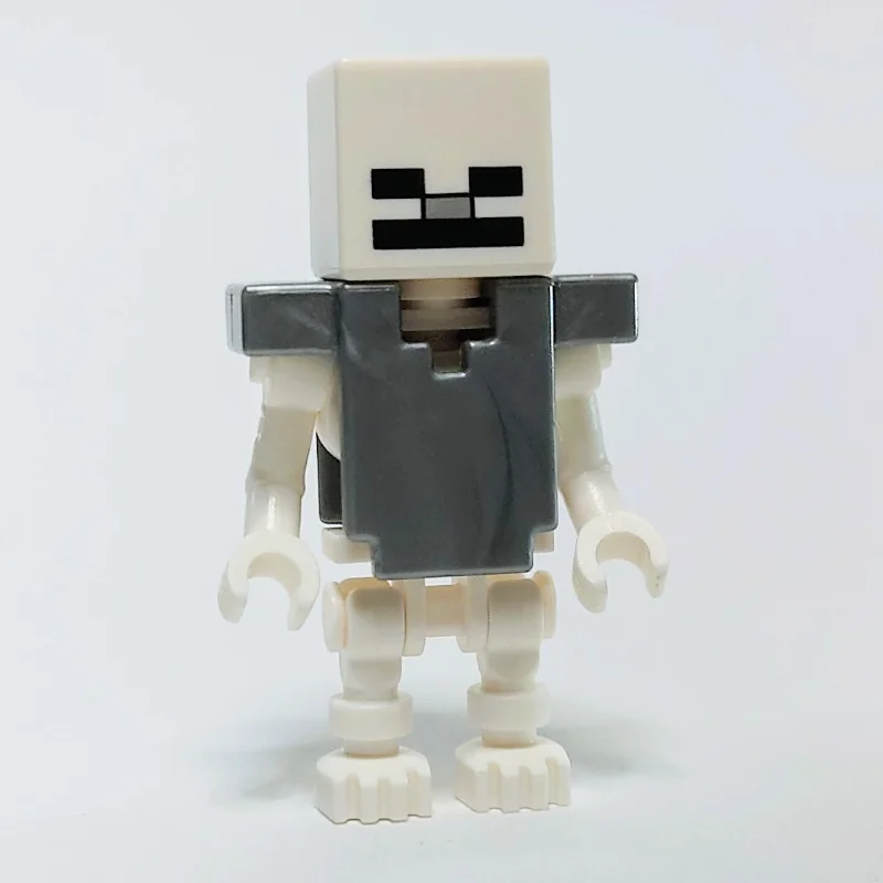 Skeleton, Square Skull, Flat Silver Armor