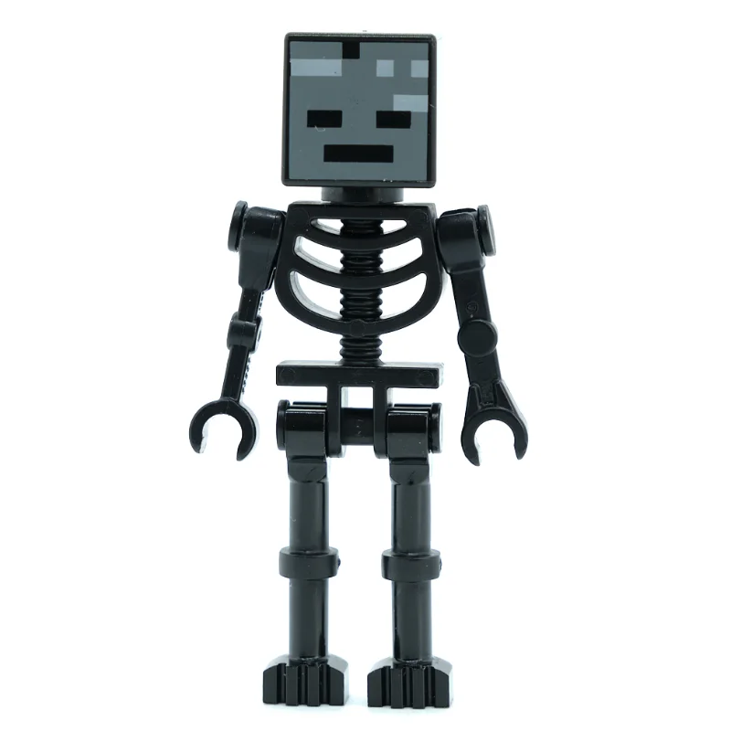 Wither Skeleton, Square Skull, Straight Arms (60115 Torso)