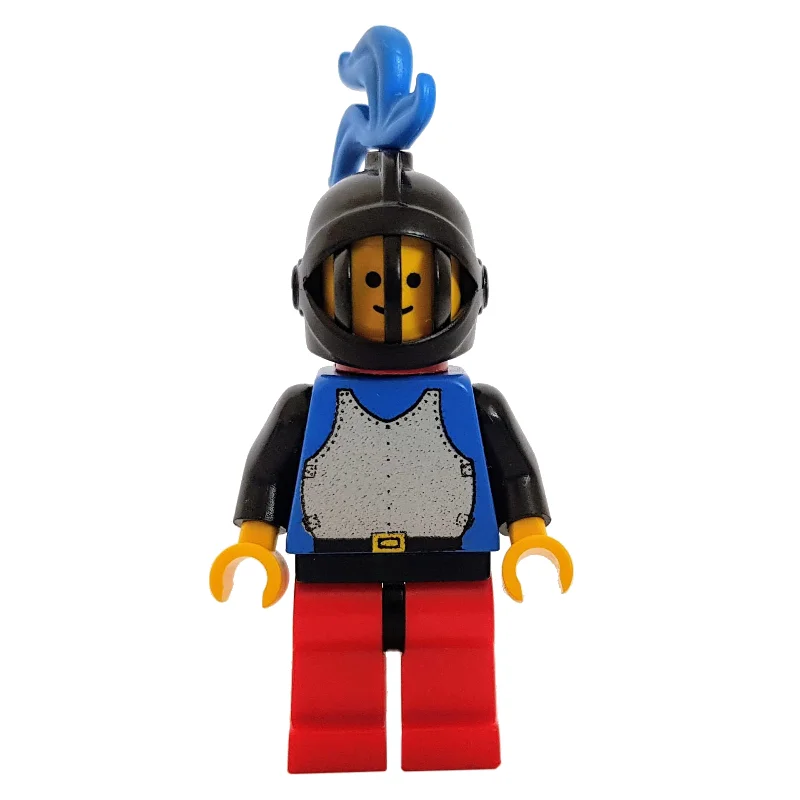 Knight (Breastplate on Blue) - Red Legs, Blue Plume