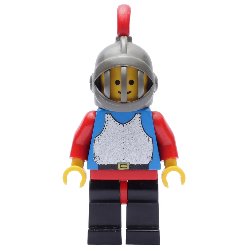 Knight (Breastplate on Blue) - Black Legs, Red Plume