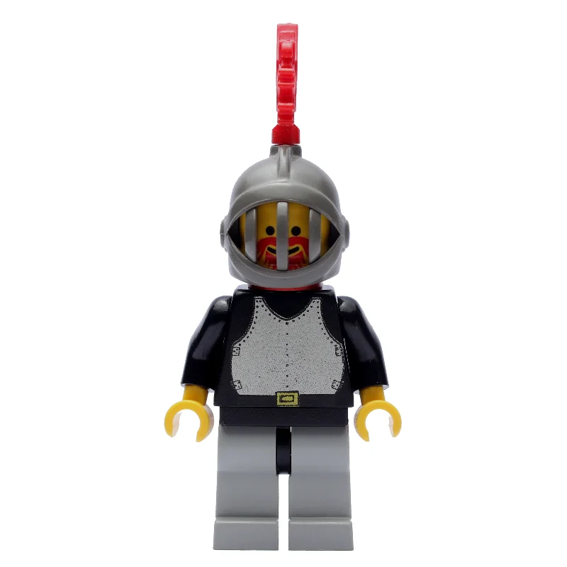 Knight (Breastplate on Black) - Light Gray Legs