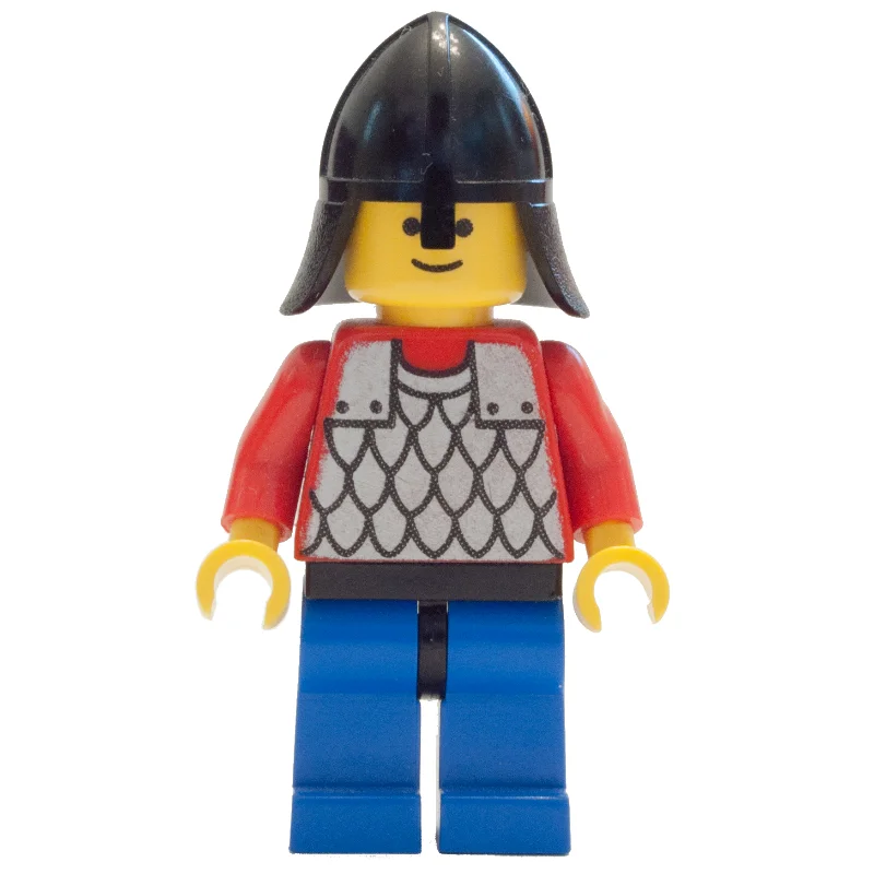 Knight (Scale Mail on Red) - Red Arms, Blue Legs, Black Neck-Protector
