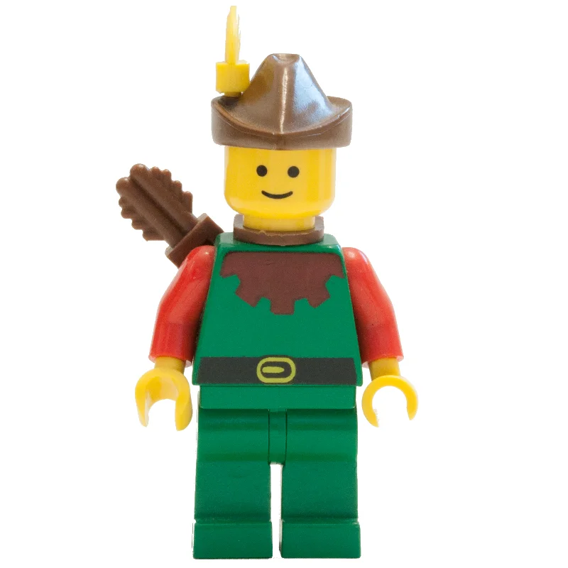 Forestman Archer (Forestmen) - Red, Brown Hat, Yellow Plume