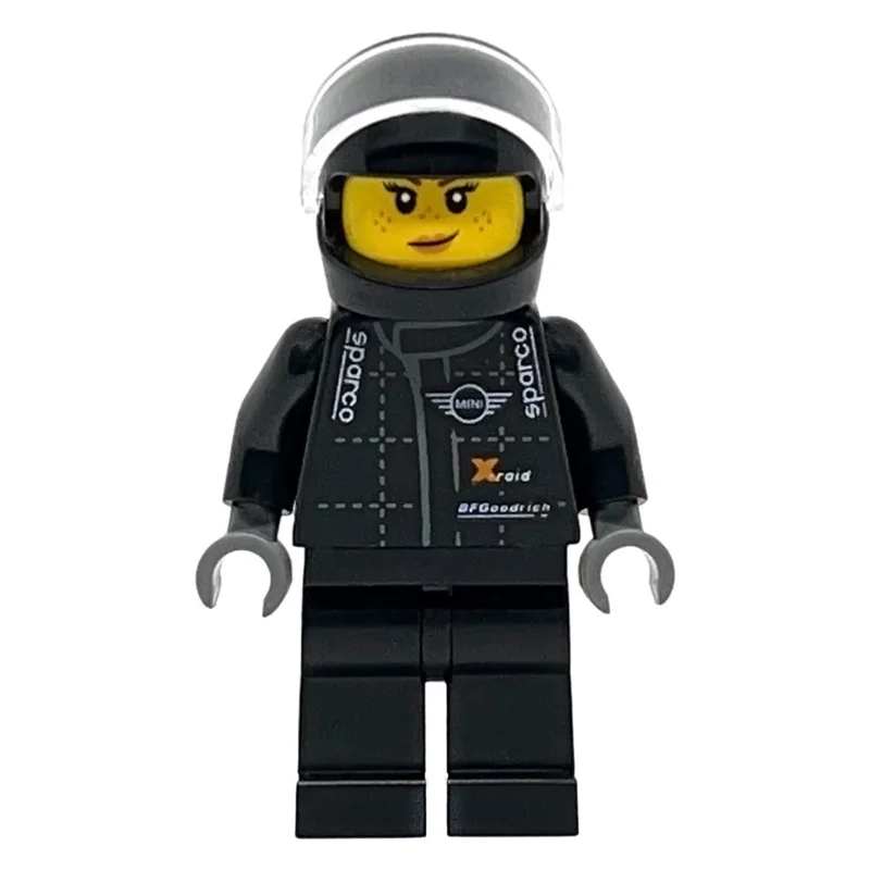 Race Driver, Black Torso, Black Legs, Black Helmet
