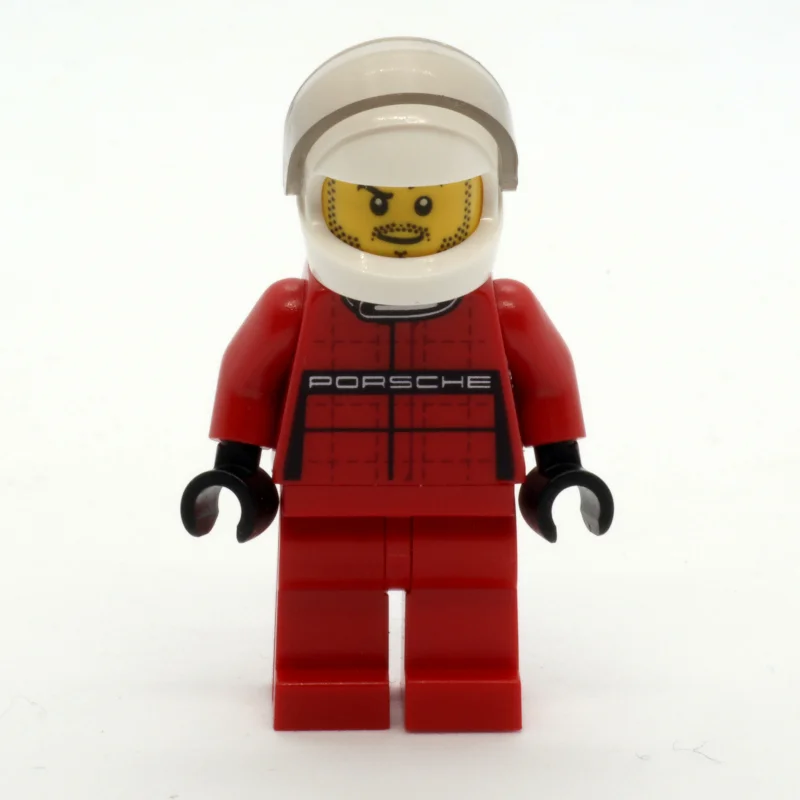 Race Driver, Red Torso, Red Legs, White Helmet, Porsche