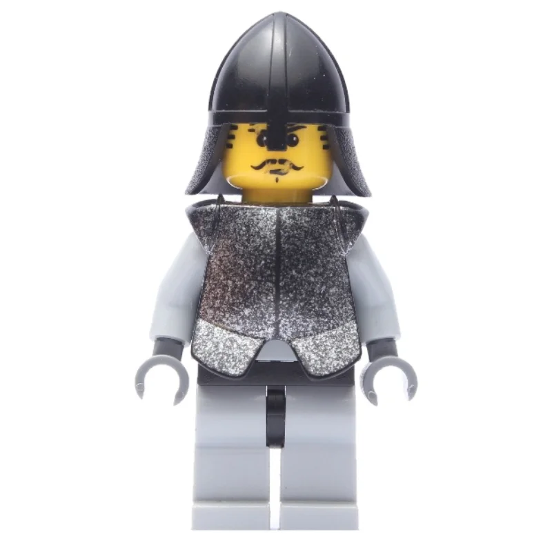 Knight (Knights Kingdom I) - Light Bluish Gray Legs, Armor, Black Moustache
